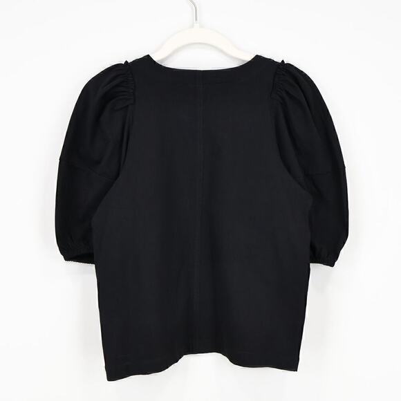 Madewell Puff Sleeve Tee Jet Black Size XXS NWT - Picture 6 of 7